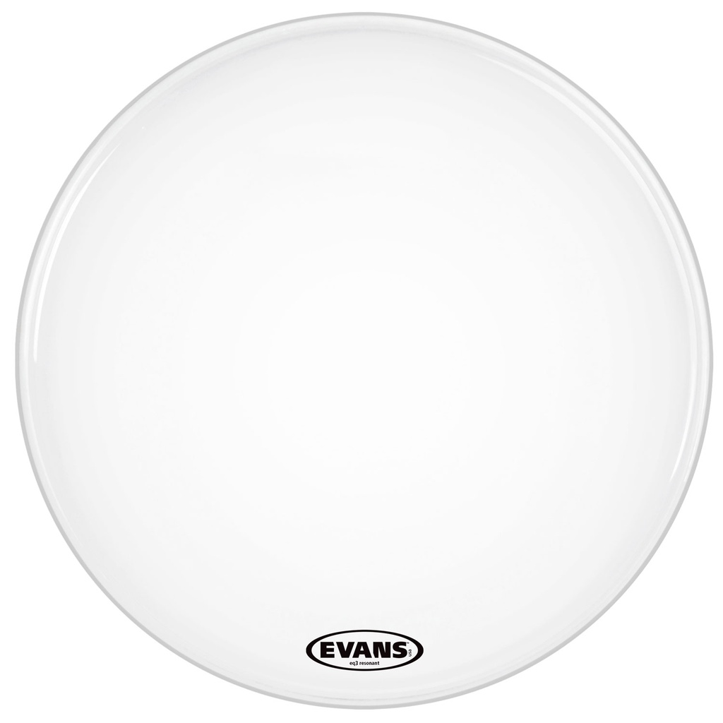 [BD26RGCW-NP] Evans 26" EQ3 Resonant Coated White Bass Head without Port