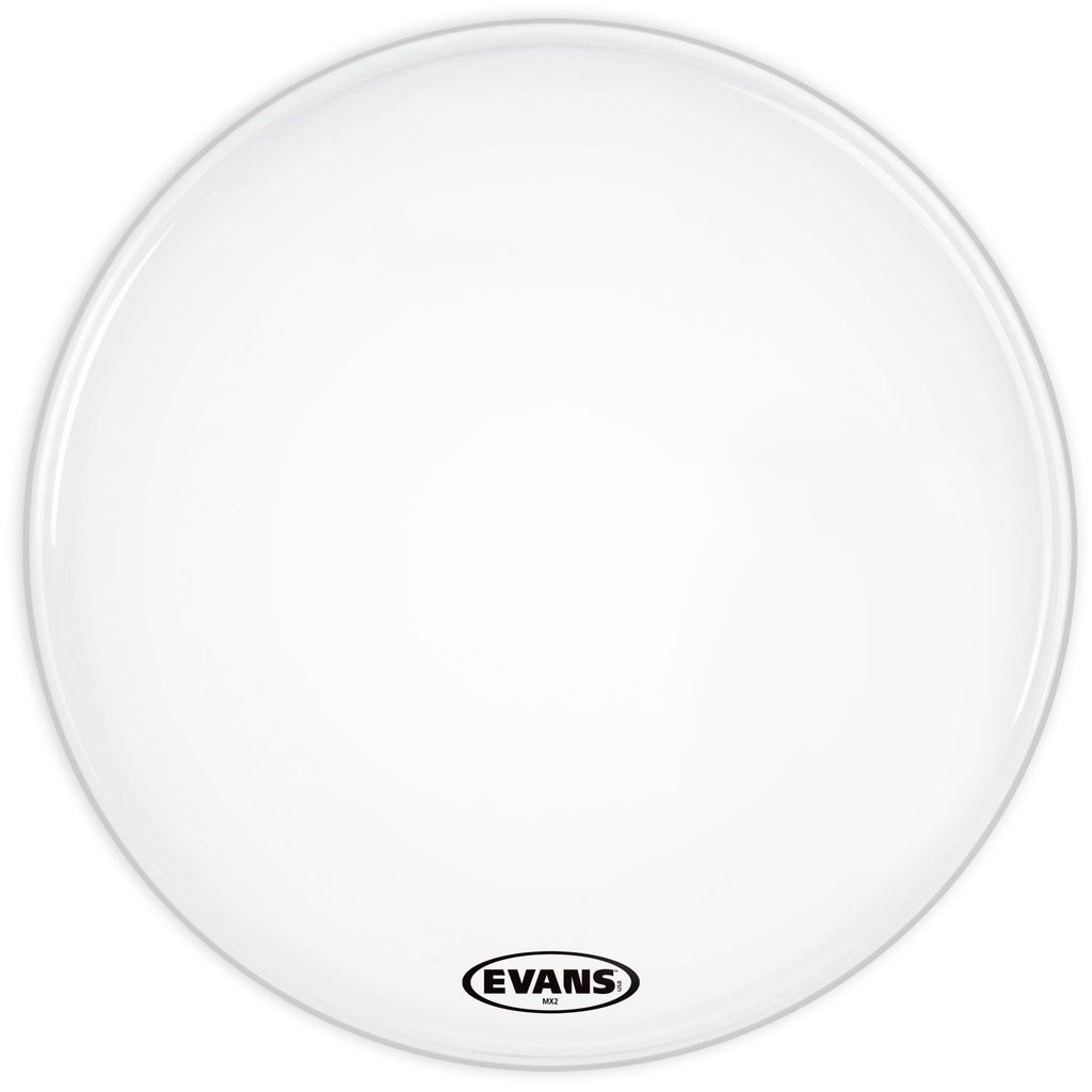 Evans 30" MX2 White Marching Bass Head