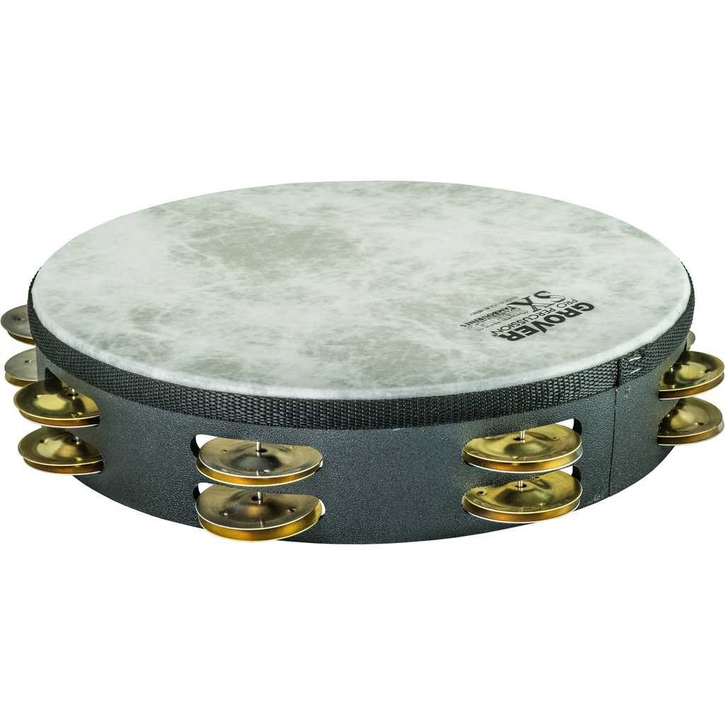 Grover Pro 10" SX Double Row Dimpled Brass & German Silver Tambourine