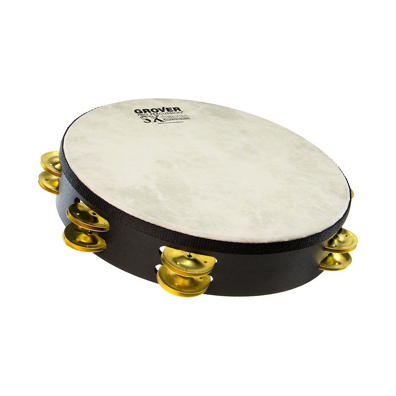 [SX-BR] Grover Pro 10" SX Double Row Dimpled Brass Tambourine