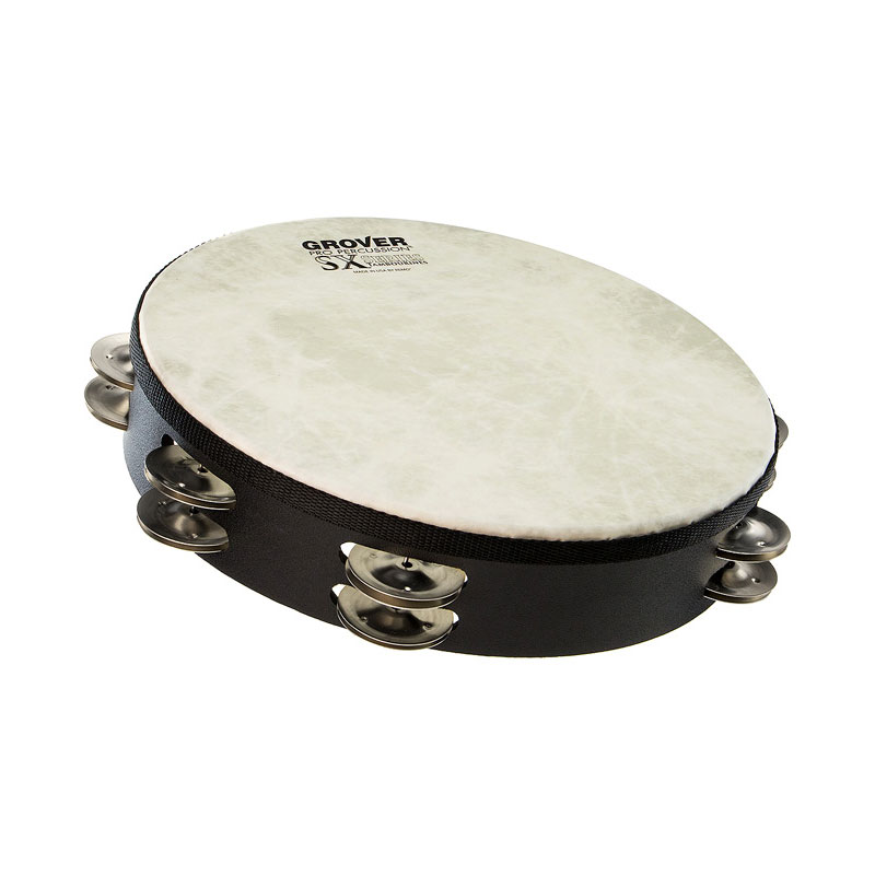 Grover Pro 10" SX Double Row Dimpled German Silver Tambourine