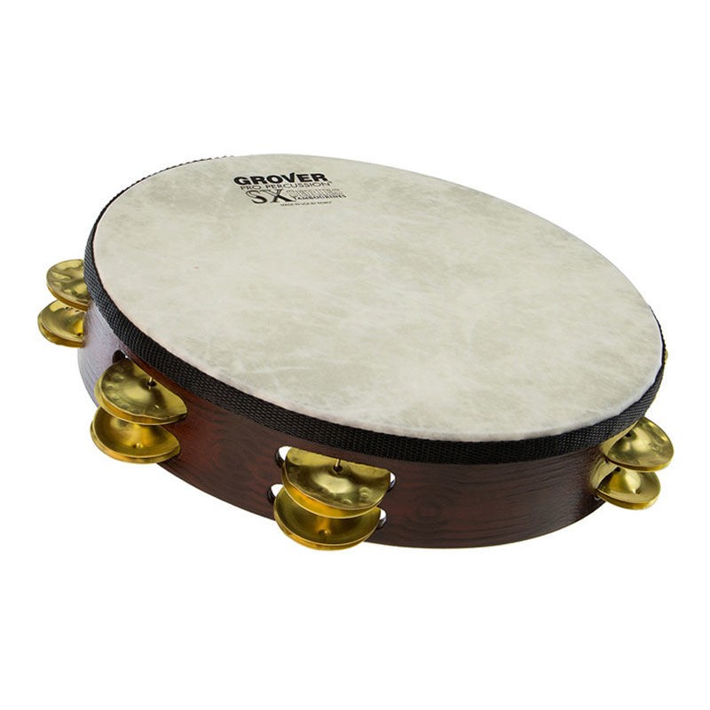 Grover Pro 10" SX Plus Double Row Hammered & Dimpled Brass Tambourine