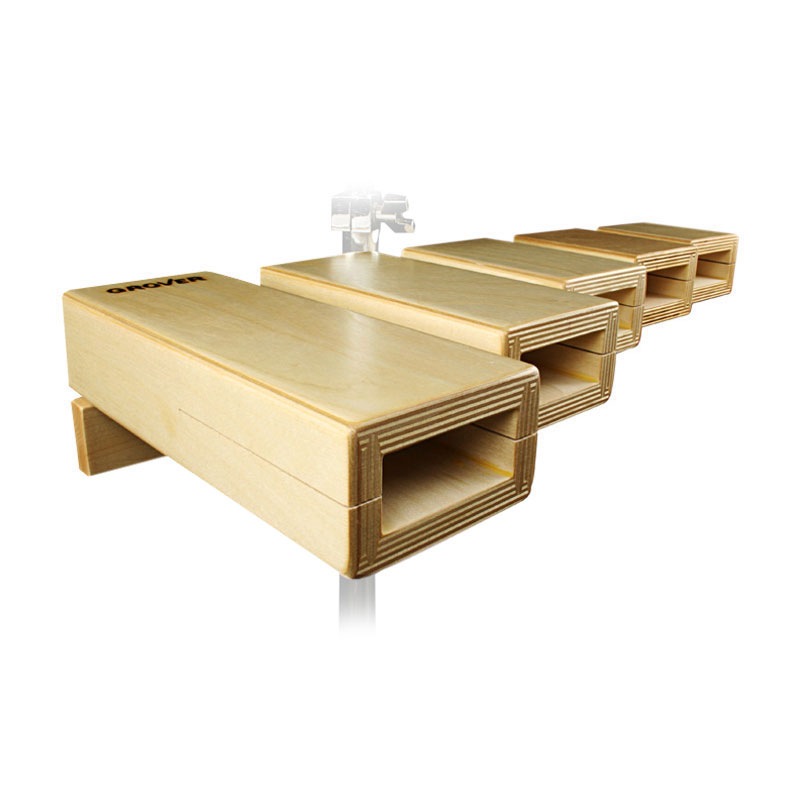 Grover Pro 5-Piece Temple Blocks with Mounting Bar