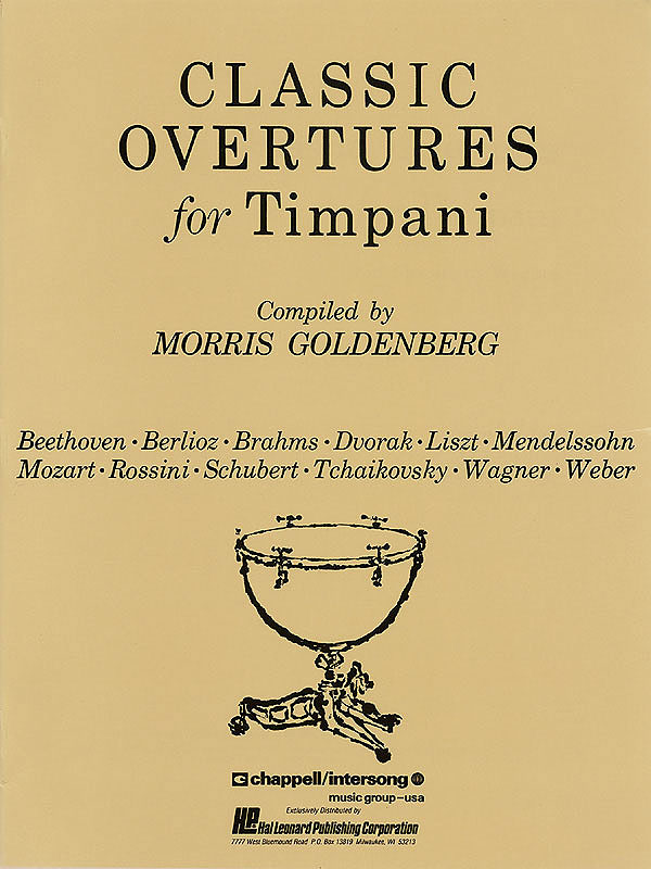 Hal Leonard Classic Overtures for Timpani by Goldenberg