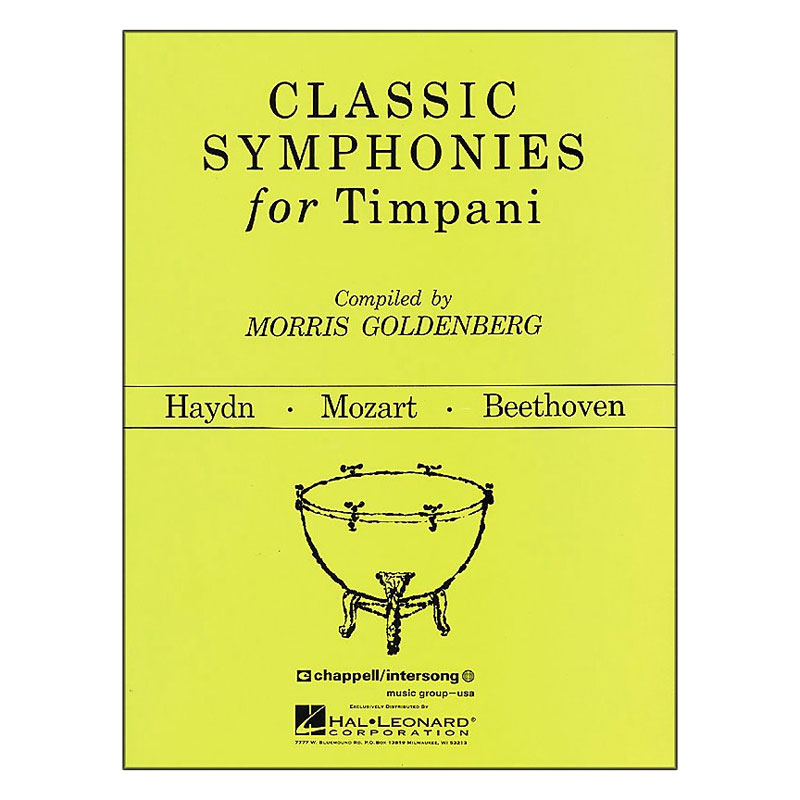 Hal Leonard Classic Symphonies For Timpani by Morris Goldenberg