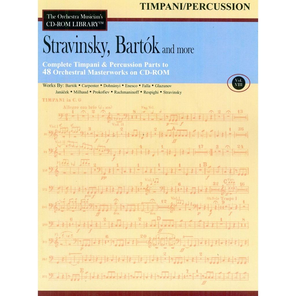 Hal Leonard Orchestra Musician's Library v.8 Stravinsky Bartok & More
