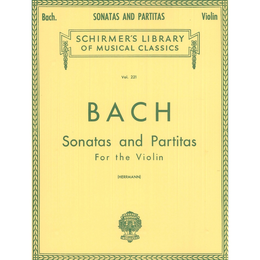 Hal Leonard Sonatas and Partitas for Violin by J.S. Bach Schirmer Ed