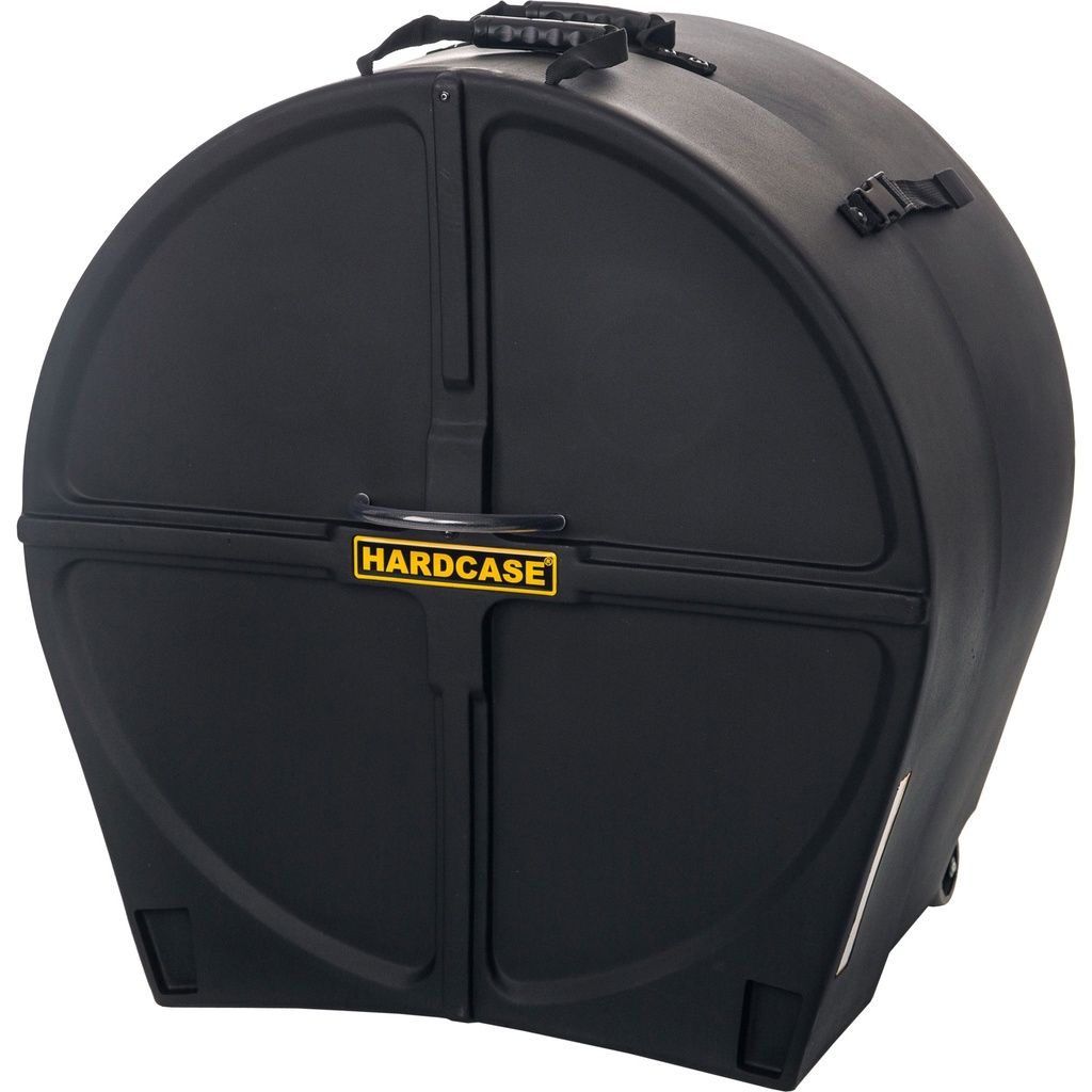 Hardcase 24" (Diameter) x 16-to-20" (Deep) Bass Drum Case with Wheels
