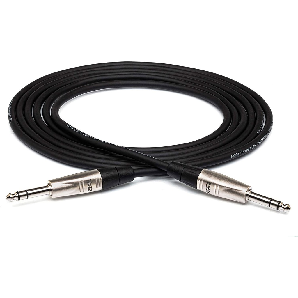 Hosa 100' Cable REAN 1/4-" TRS Male to REAN 1/4" TRS Male