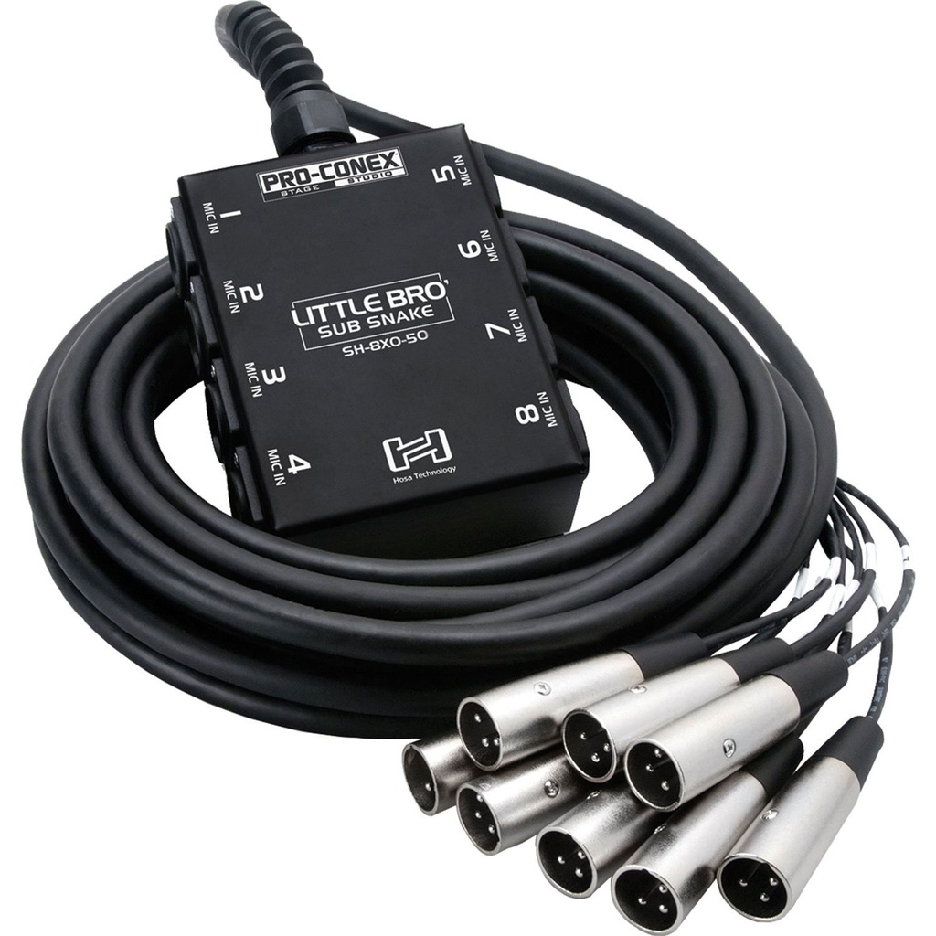 Hosa 25' Pro-Conex Little Bro' Sub Snake (8 XLR Sends)