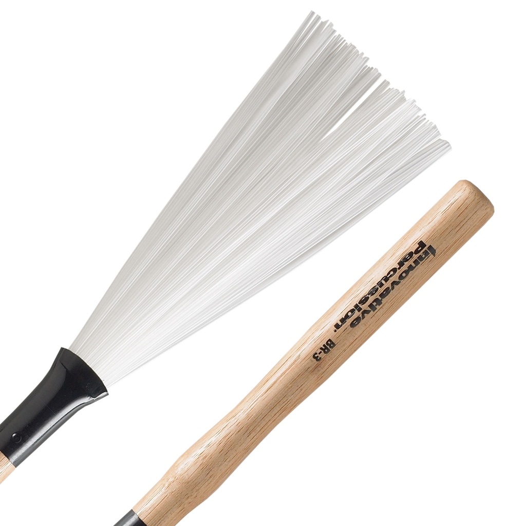 [BR-3] Innovative Percussion BR-3 Medium Nylon Brushes Wood Handles