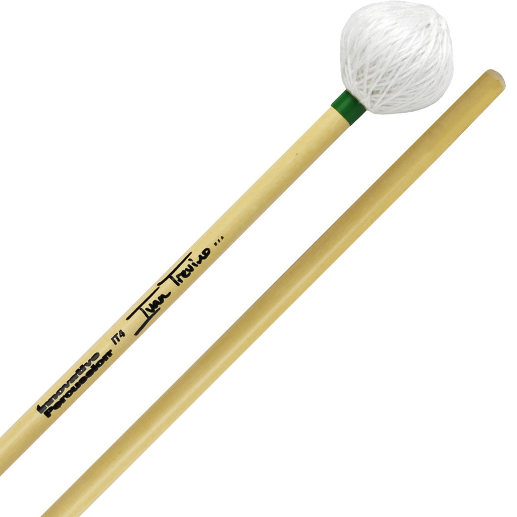 Innovative Percussion IT4 Ivan Trevino Signature Medium Dark Marimba Mallets w/ Rattan