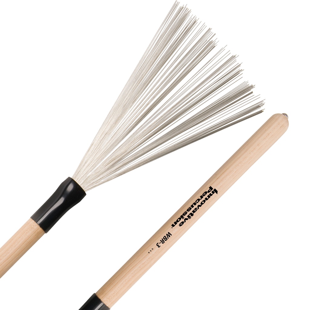 Innovative Percussion WBR-3 Medium Wire Brush with Fixed Wood Handle