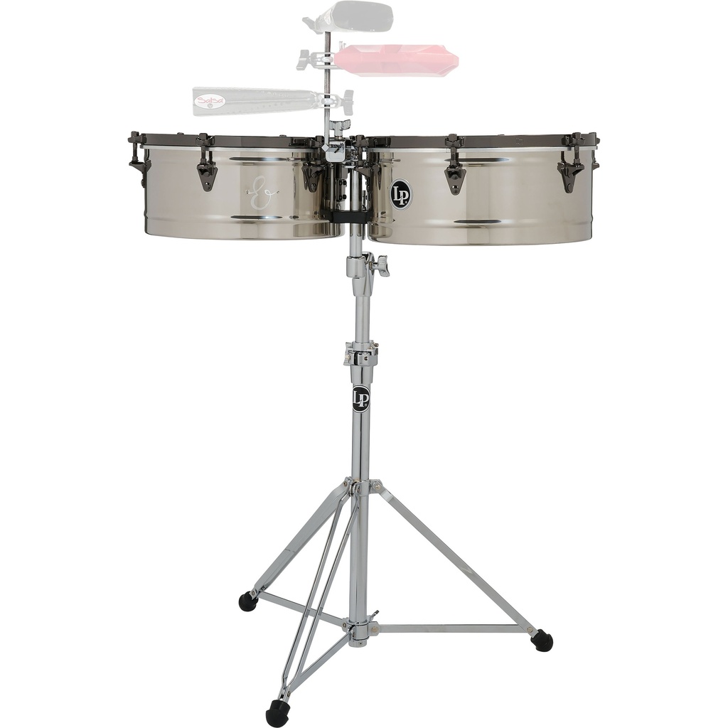 LP 14" & 15" E-Class Steel Timbales with Black Nickel Hardware