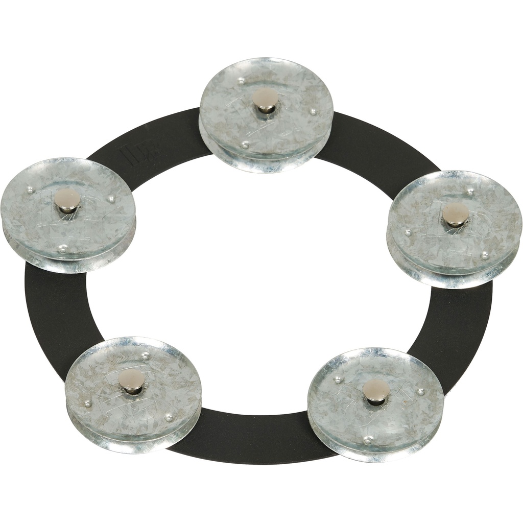 LP 6" Black Sand Tambo-Ring with Galvanized Steel Jingles