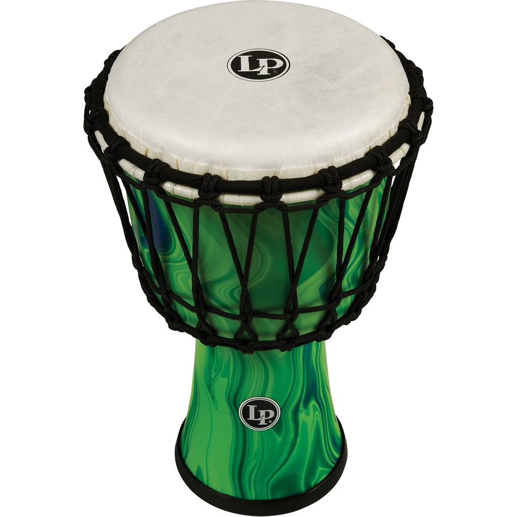 LP 7" Rope Tuned Circle Djembe in Green Marble
