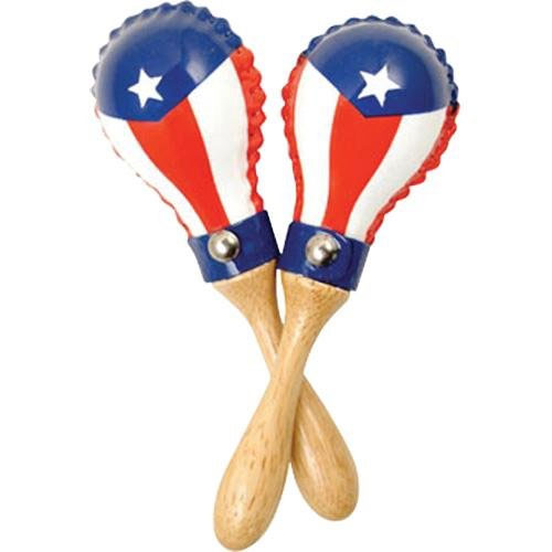 LP Mini Rawhide Maracas Puerto Rican Flag
