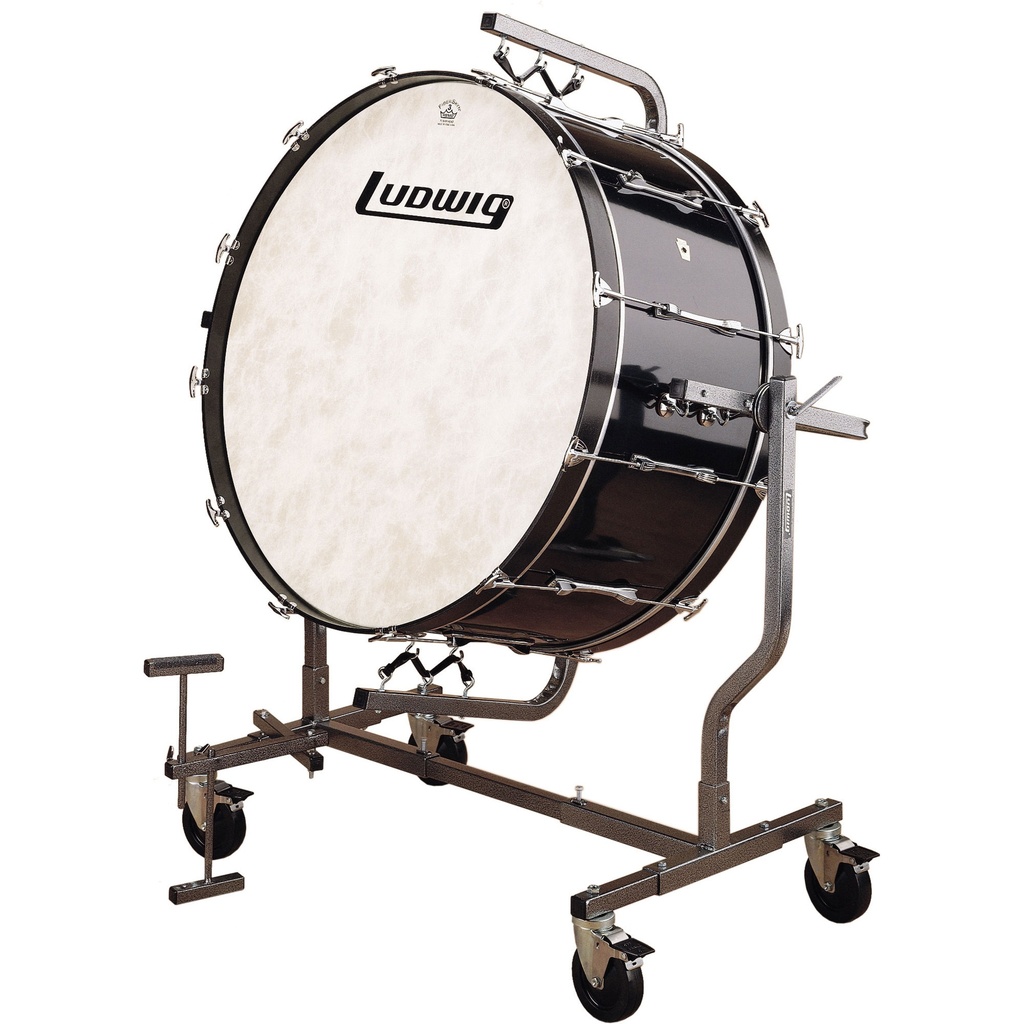 Ludwig 16" x 32" Concert Bass Drum w/LE788 Stand in Black Cortex