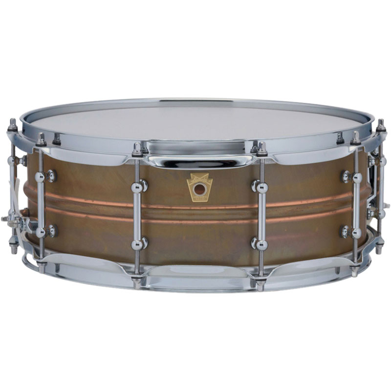 Ludwig 5" x 14" Raw Copper Phonic Snare Drum with Tube Lugs