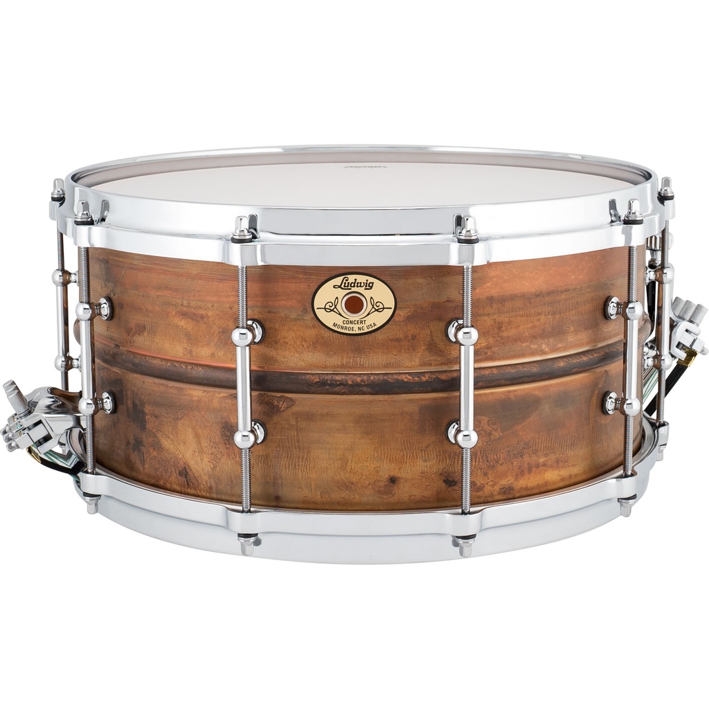 Ludwig 6.5" x 14" Concert Series Raw Copper  Snare Drum