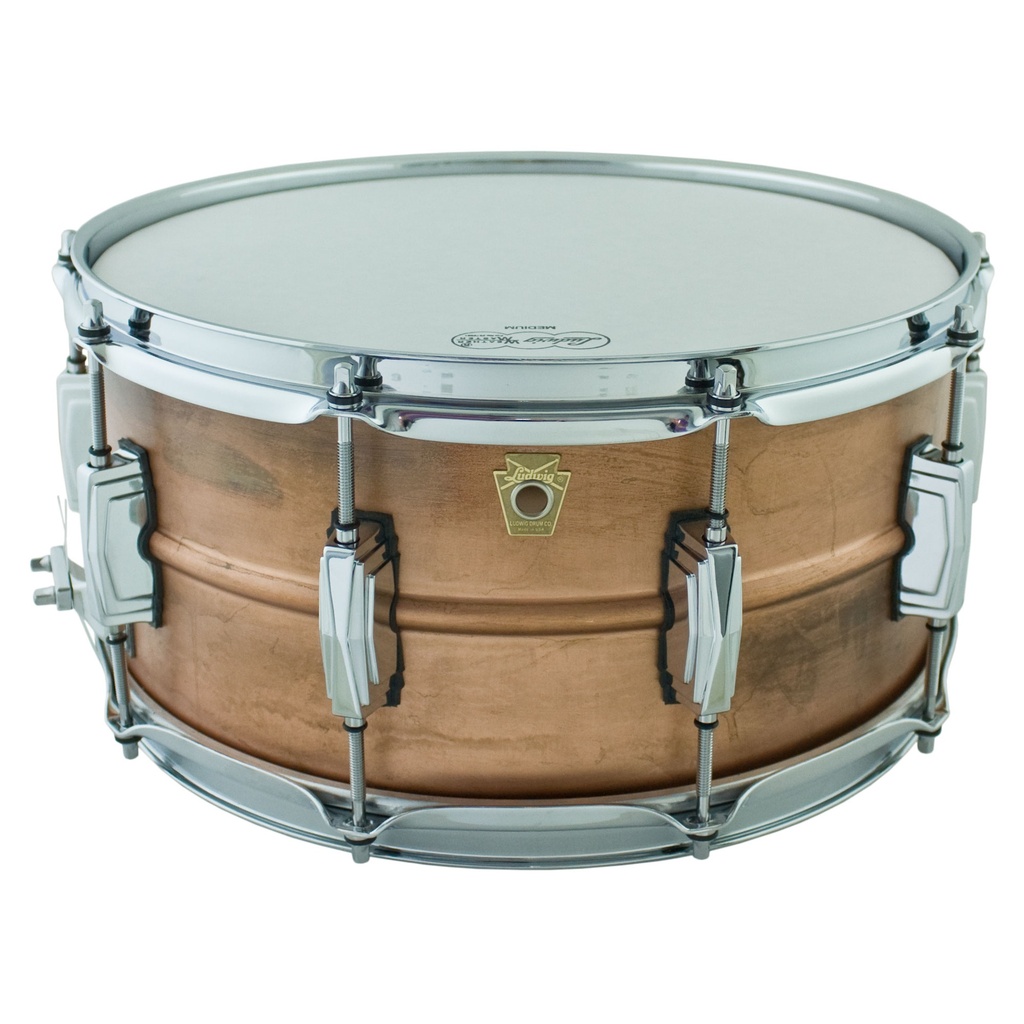Ludwig 6.5" x 14" Raw Copper Phonic Snare Drum with Imperial Lugs