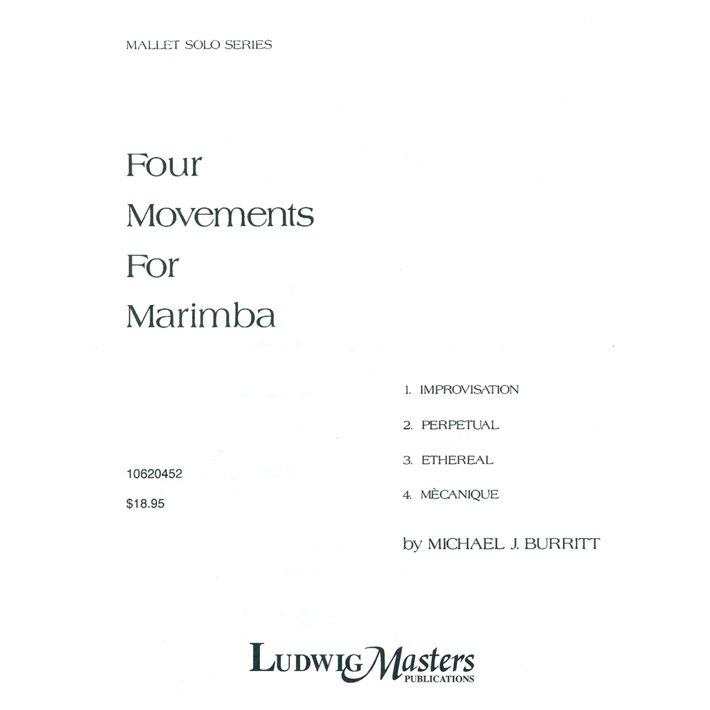 Ludwig Masters Music Four Movements for Marimba by Michael Burritt