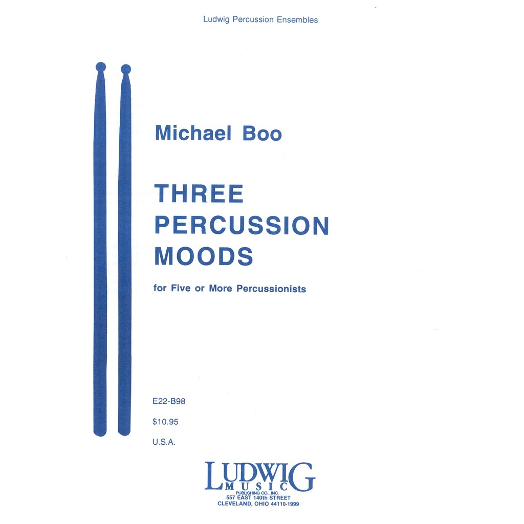 Ludwig Masters Music Three Percussion Moods by Michael Boo