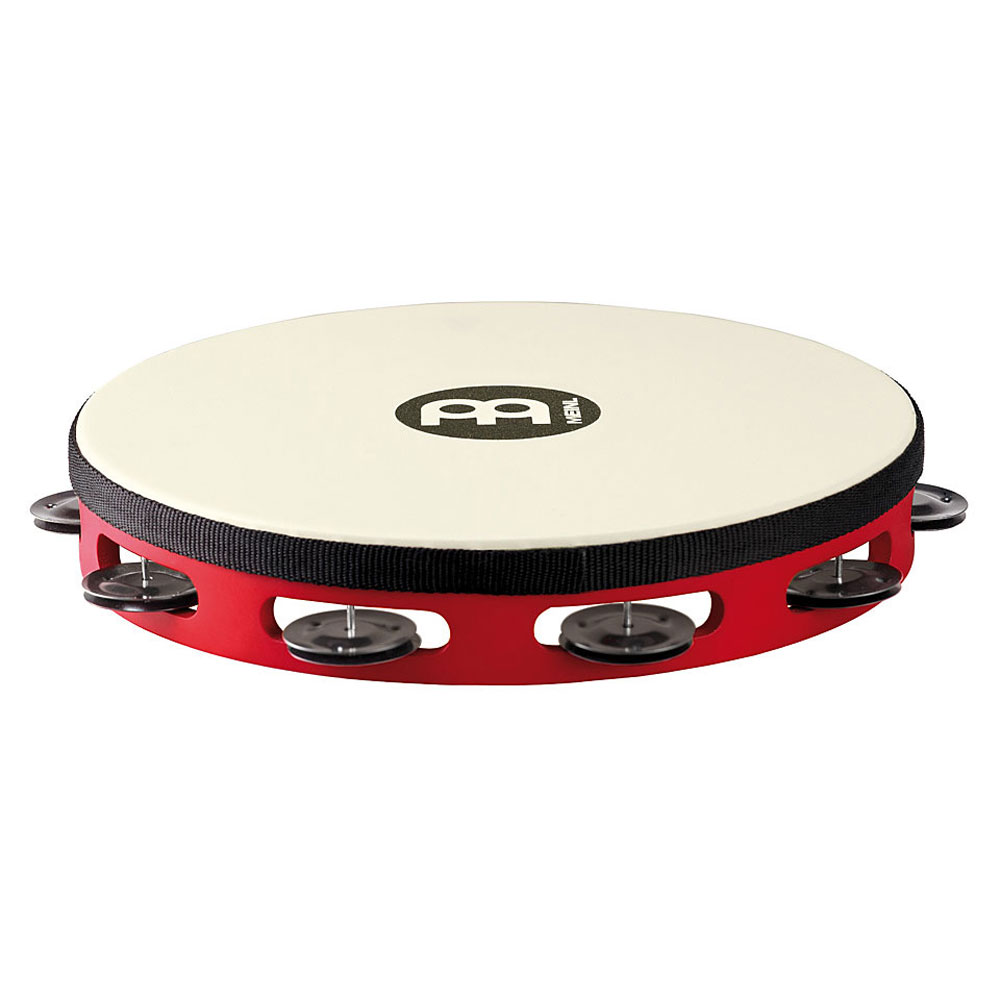 Meinl 1 Row Synthetic Head Tambourine Blk Steel