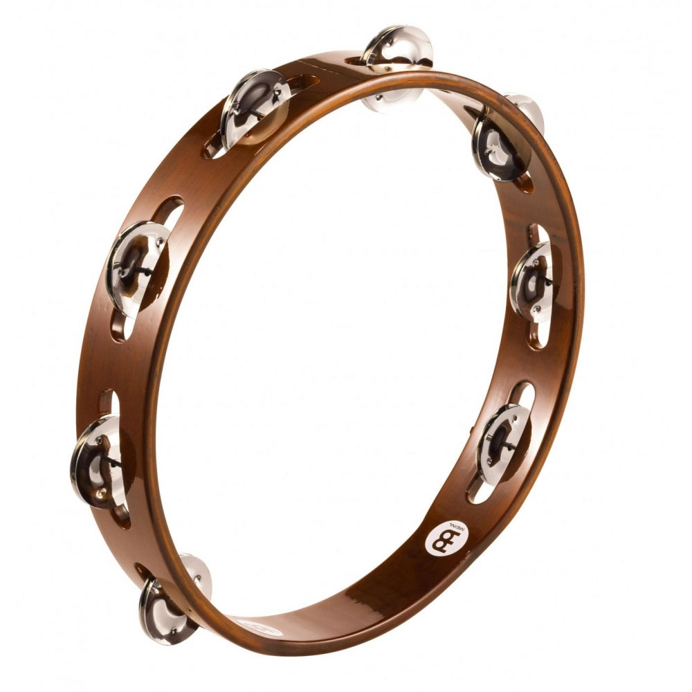 Meinl 1 Row Wood Tambourine Steel Jingles