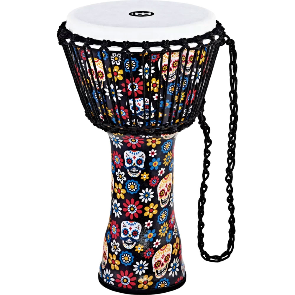 Meinl 10" Day of the Dead Rope Tuned Djembe with Synthetic Head