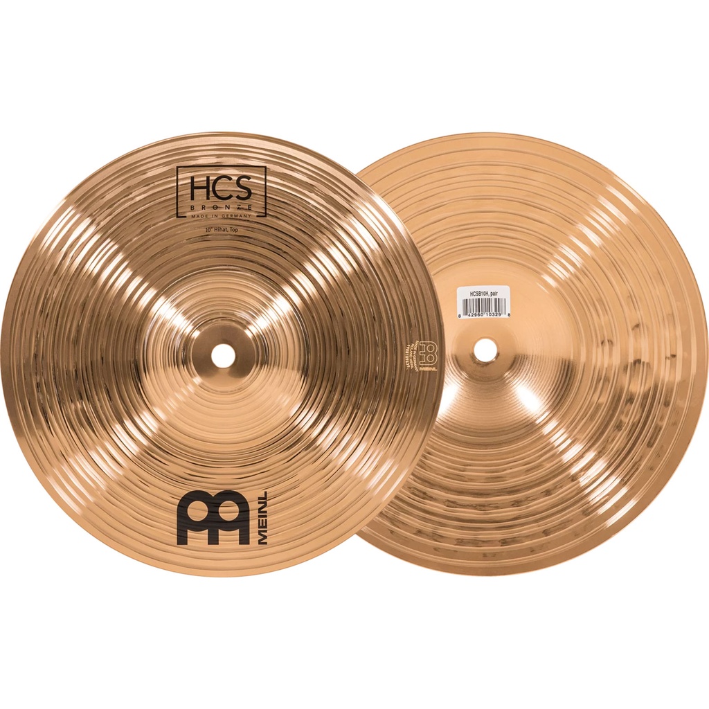 Meinl 10" HCS Bronze Hi Hat Cymbals