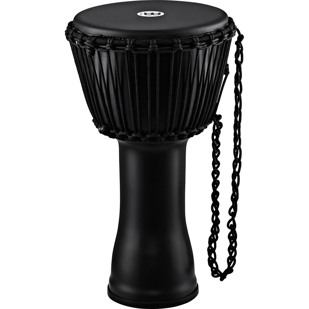 Meinl 10" Rope Tuned Travel Phantom Black Djembe w/ Goat Skin Head