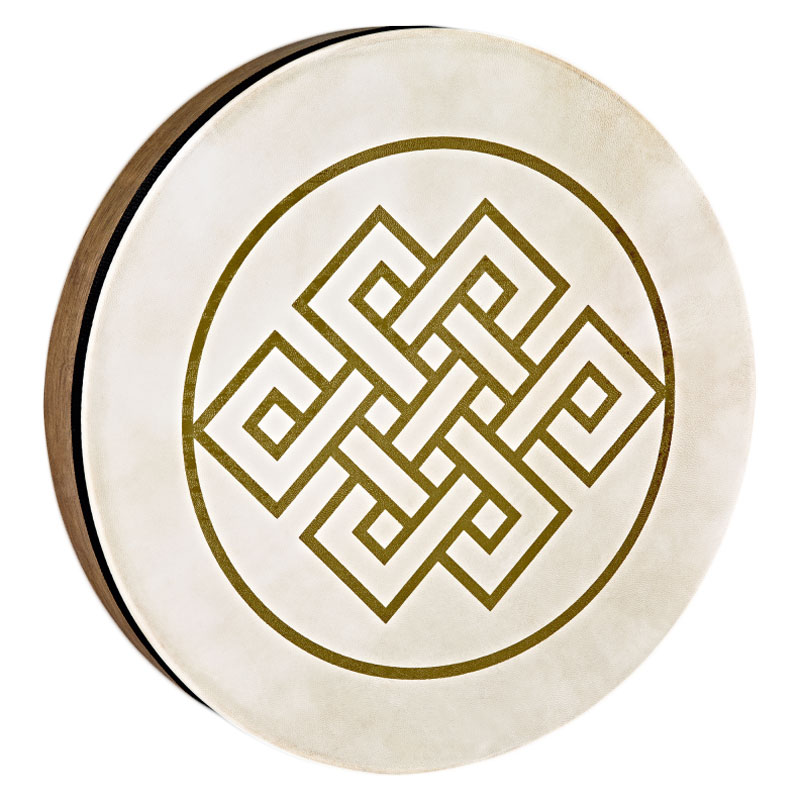 Meinl 16" Hand Drum in Walnut Brown w/ Endless Knot Symbol
