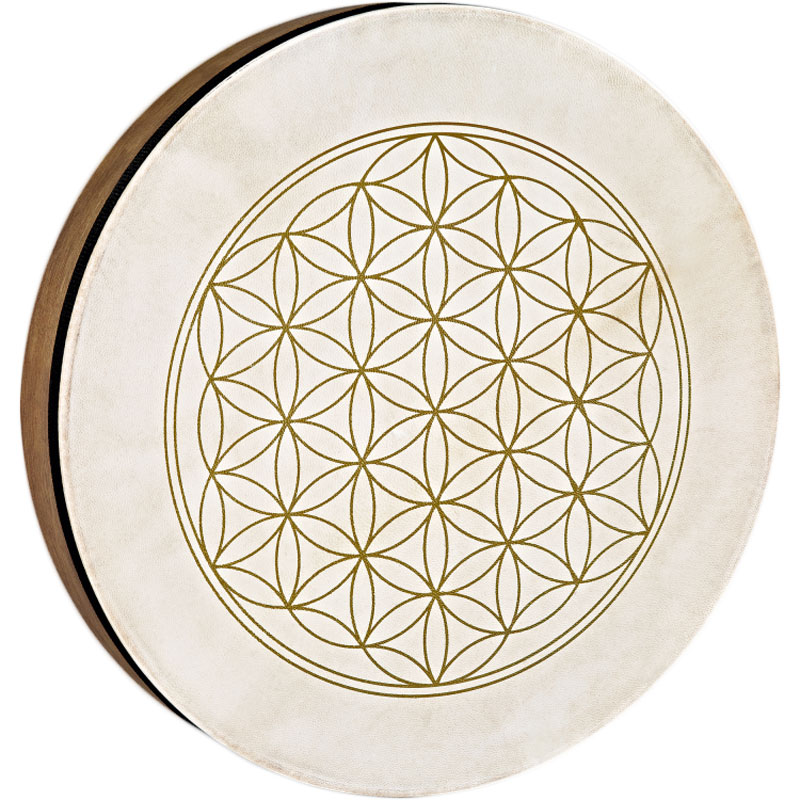 Meinl 16" Hand Drum in Walnut Brown w/ Flower of Life Symbol