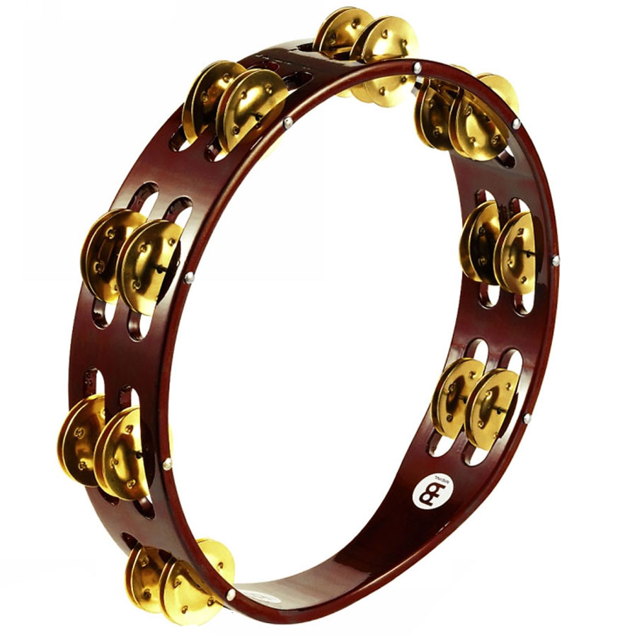 Meinl 2 Rows Wood Tambourine Brass Jingles