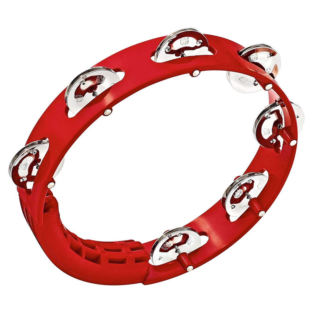 Meinl 8" Red Single Row Tour Tambourine w/ Steel Jingles