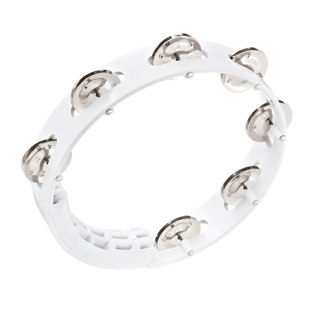 Meinl 8" White Single Row Tour Tambourine w/ Steel Jingles