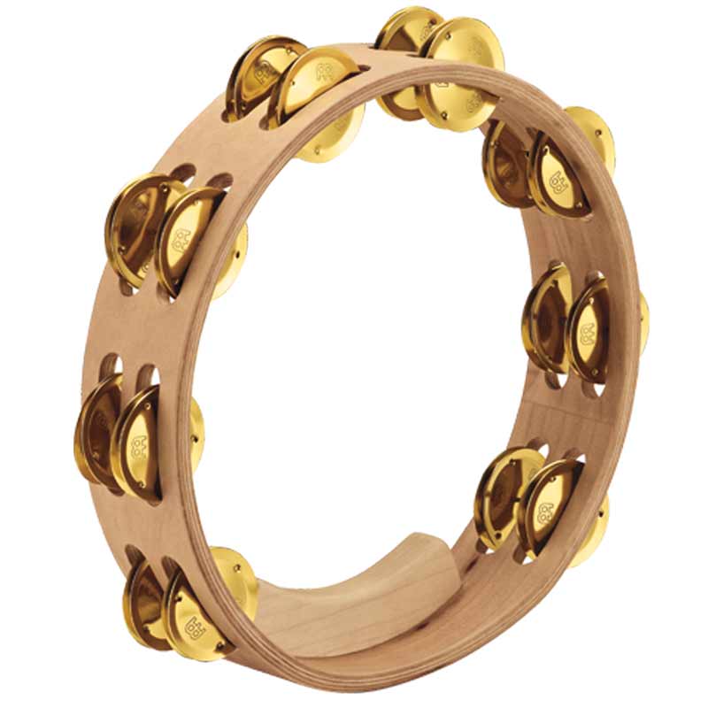Meinl Artisan Wood Tambourine Double Row Brass