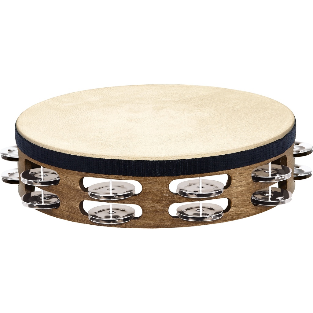 Meinl Double Row Traditional Goatskin Wood Tambourine Steel