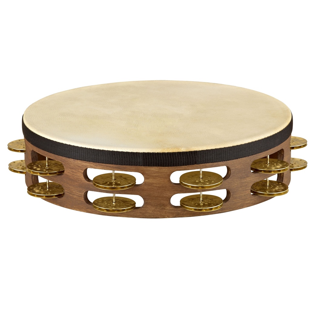 Meinl Headed Vintage Wood Tambourine -2 Rows Brass