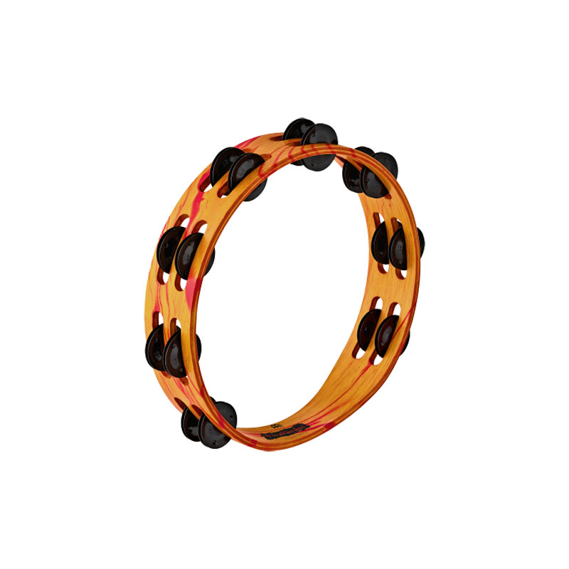 Meinl VivaRhythm 10" Wood Tambourine Black Plated Steel Jingles