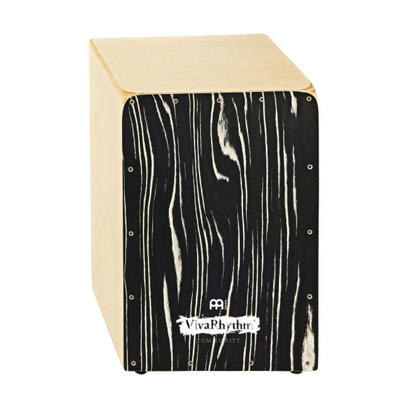 Meinl VivaRhythm Birch Snare Cajon with Striped Onyx Frontplate