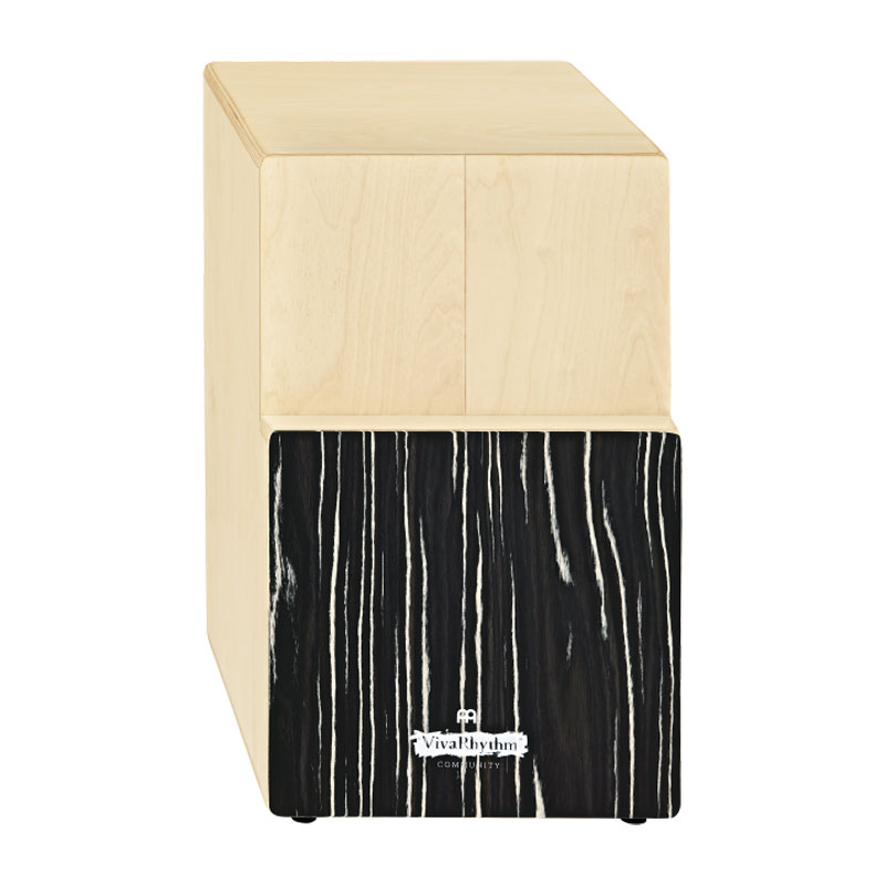 Meinl VivaRhythm Birch Tri-Tone Cajon with Striped Onyx Frontplate