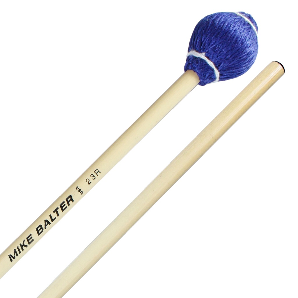 Mike Balter B23R Pro Vibe Medium Blue Cord Mallets w/ Rattan