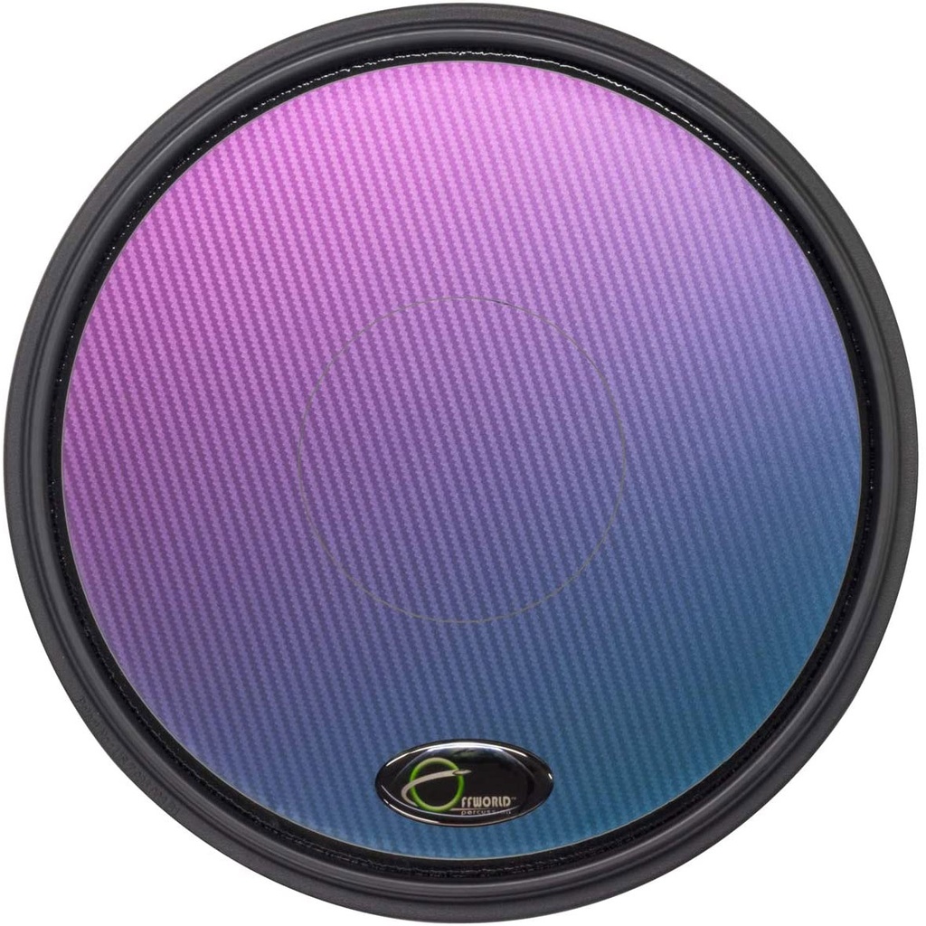 Offworld Percussion Invader V3 Black w/ Blue Chameleon Laminate & Black Rim