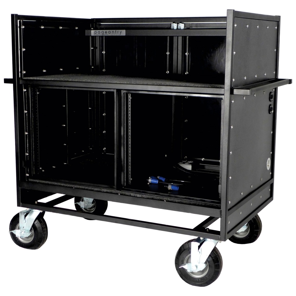 Pageantry Innovations Standard Double Mixer Cart with Bi-Fold Top Cover