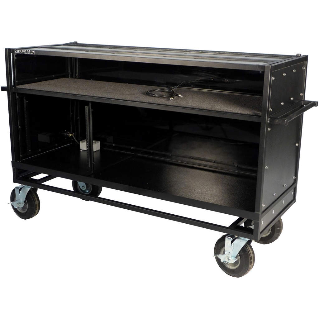 Pageantry Innovations Standard Enclosed Synthesizer Cart with Bi-Fold Top Cover