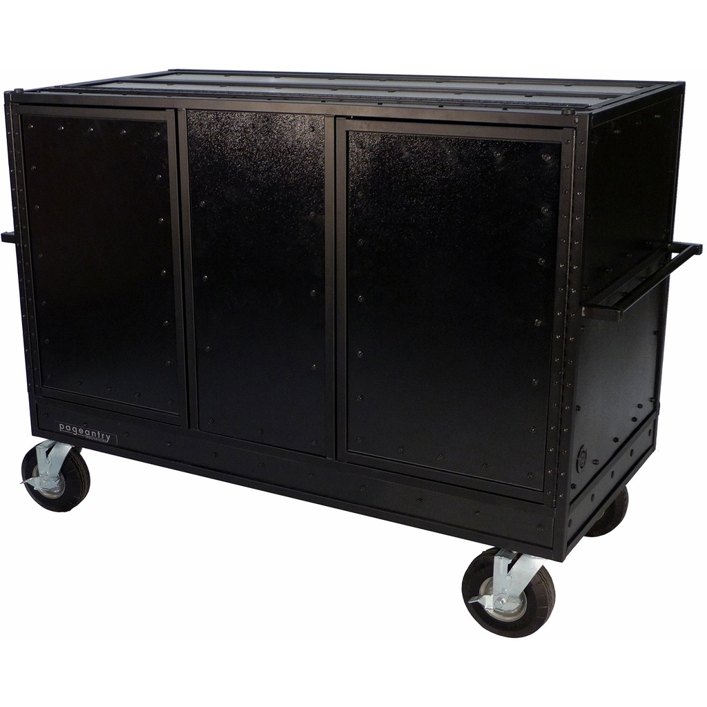 Pageantry Innovations Standard Seated Synth/Mixer Combo Cart w/ Bi-Fold Top Cover