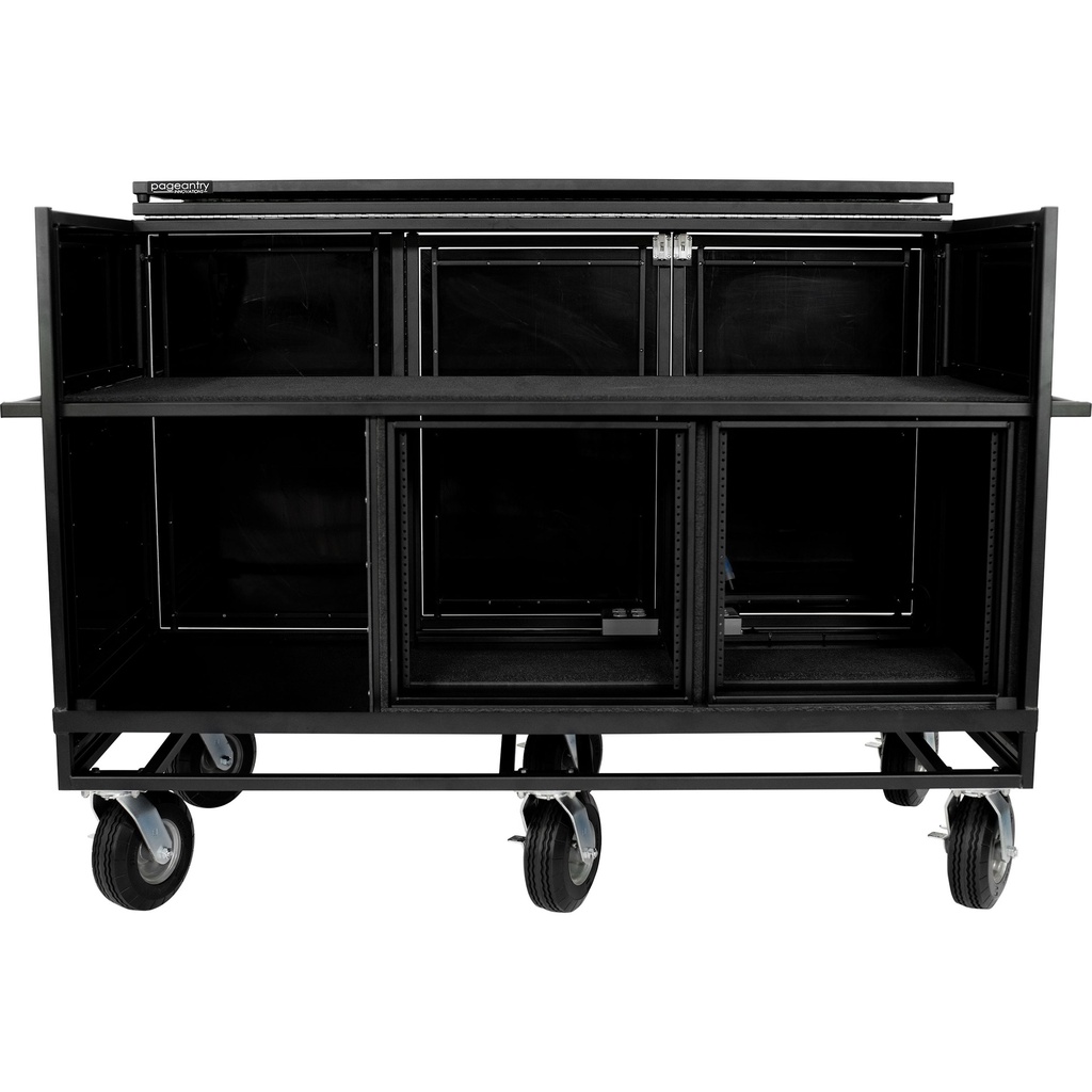 Pageantry Innovations Standard Triple Mixer Cart with Bi-Fold Top Cover