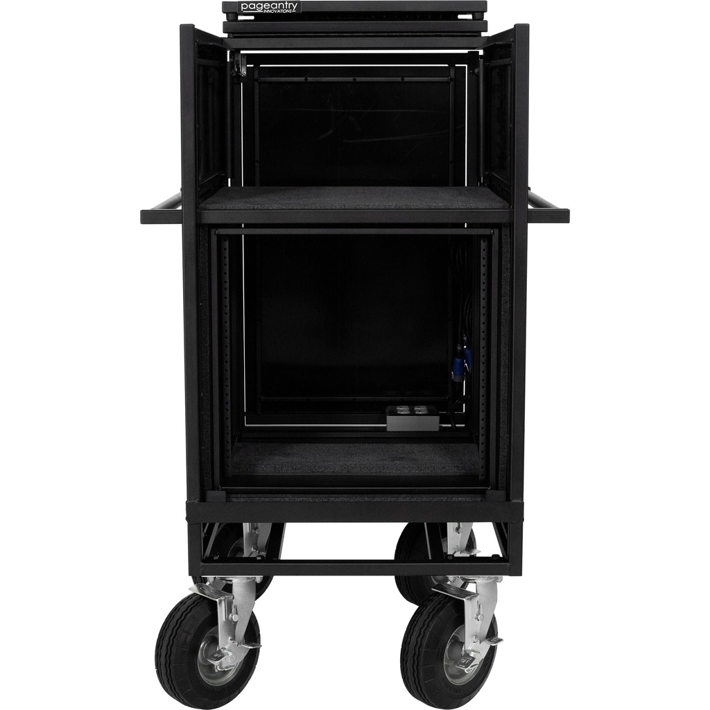 Pageantry Innovations Stealth Series Single Mixer Cart with Bi-Fold Top Cover